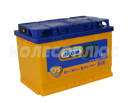 Аккумулятор Akom +EFB R (EFB, 75 A/h, 750 A, 278x175x190) 0
