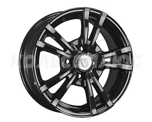 Venti 1404 5,50x14 4x98 D58,6 ET35, Чёрный с полированным ободом 0