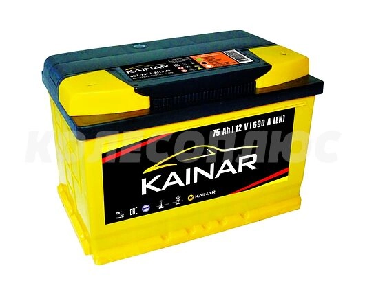 Аккумулятор Kainar R (Гибридная, 75 A/h, 690 A, 278x175x190) 0