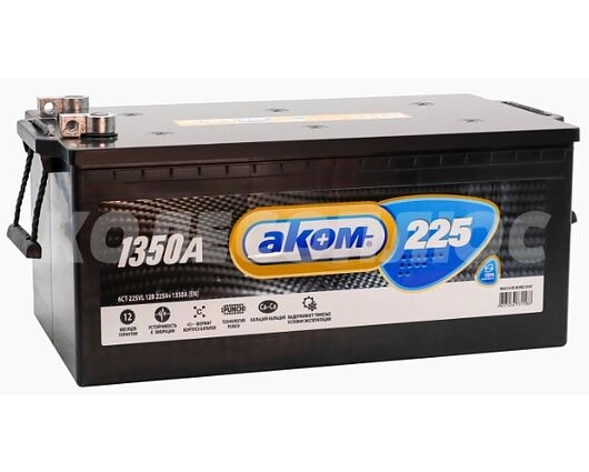 Аккумулятор грузовые автомобили Akom L (Гибридная, 225 A/h, 1350 A, 518x274x242) 0