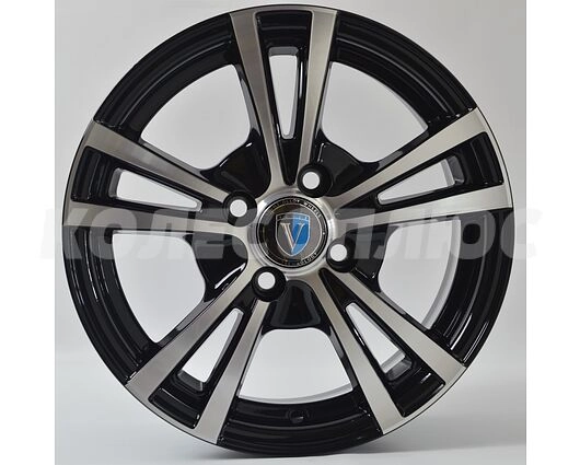 Venti 1404 5,50x14 4x98 D58,6 ET35, Чёрный с полированной лицевой частью 0